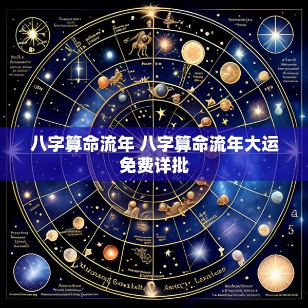 八字算命流年 八字算命流年大运免费详批