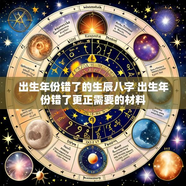 出生年份错了的生辰八字 出生年份错了更正需要的材料
