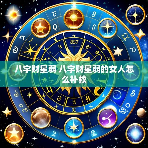 八字财星弱 八字财星弱的女人怎么补救