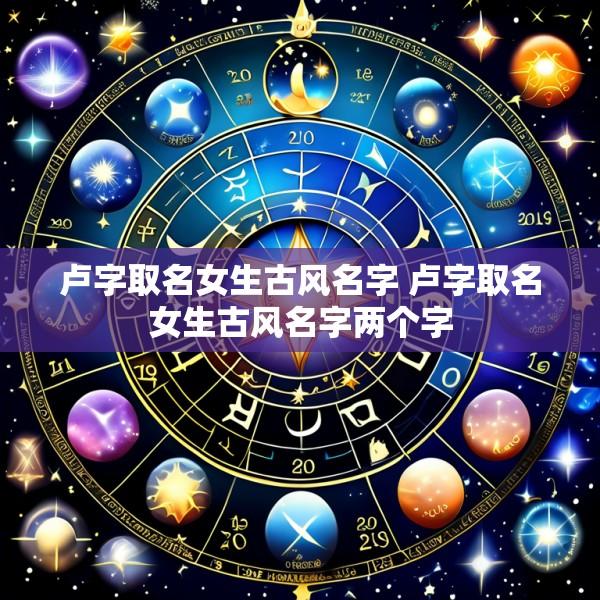 卢字取名女生古风名字 卢字取名女生古风名字两个字