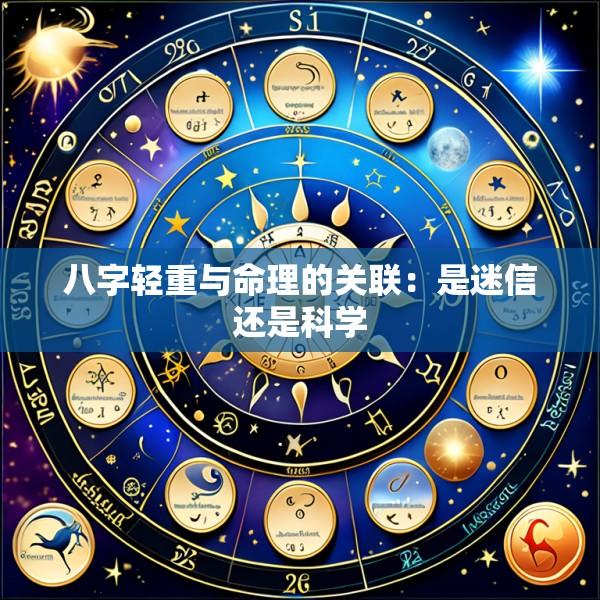 八字轻重与命理的关联：是迷信还是科学
