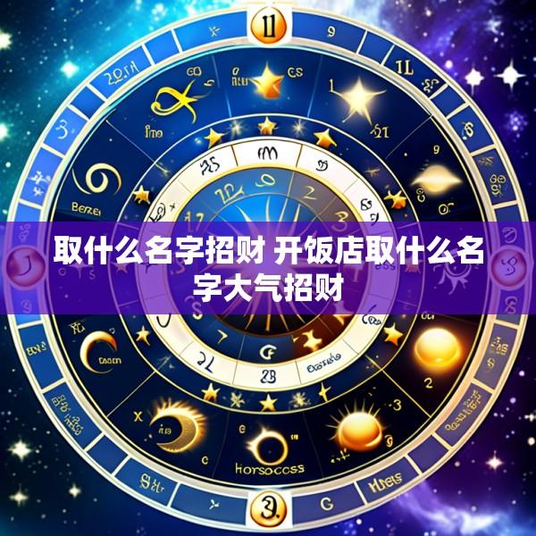 取什么名字招财 开饭店取什么名字大气招财