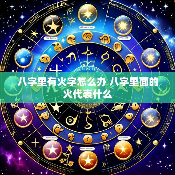 八字里有火字怎么办 八字里面的火代表什么
