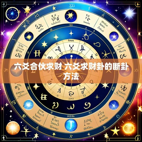六爻合伙求财 六爻求财卦的断卦方法