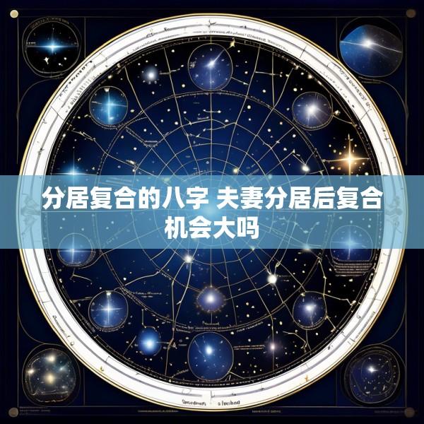 分居复合的八字 夫妻分居后复合机会大吗