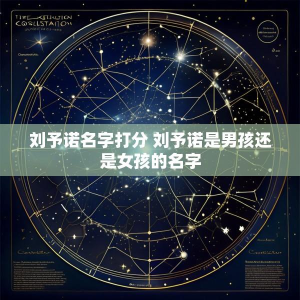 刘予诺名字打分 刘予诺是男孩还是女孩的名字