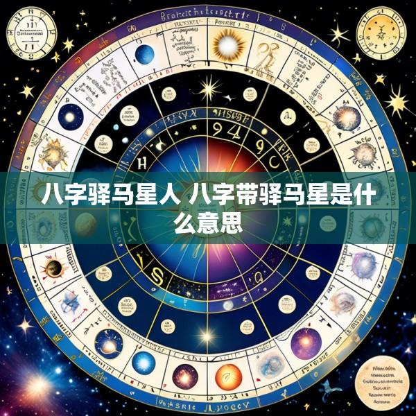 八字驿马星人 八字带驿马星是什么意思