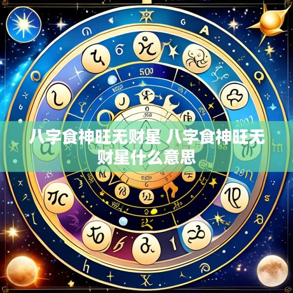 八字食神旺无财星 八字食神旺无财星什么意思