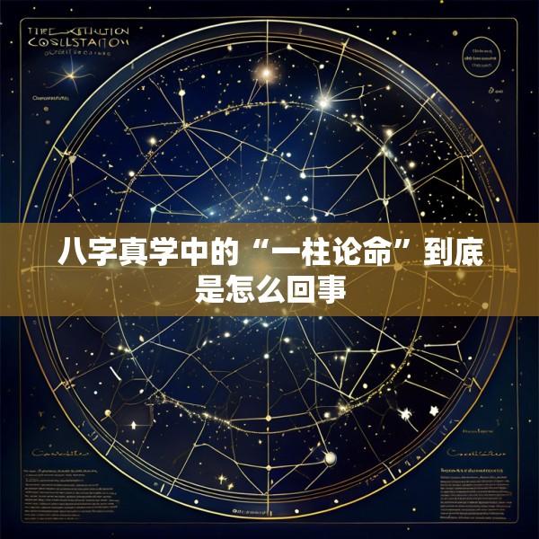八字真学中的“一柱论命”到底是怎么回事
