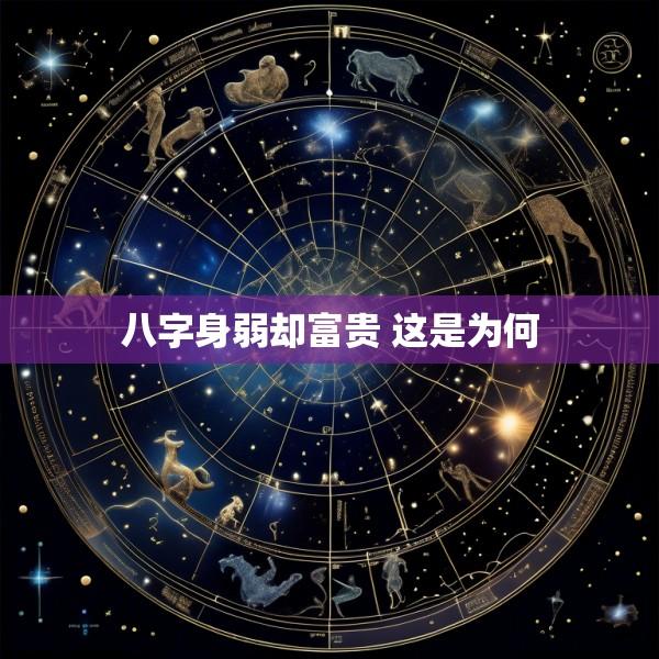 八字身弱却富贵 这是为何