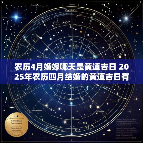 农历4月婚嫁哪天是黄道吉日 2025年农历四月结婚的黄道吉日有哪些天