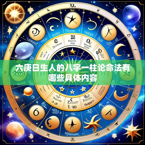 六庚日生人的八字一柱论命法有哪些具体内容