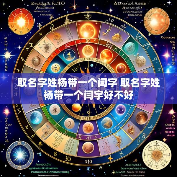 取名字姓杨带一个闫字 取名字姓杨带一个闫字好不好