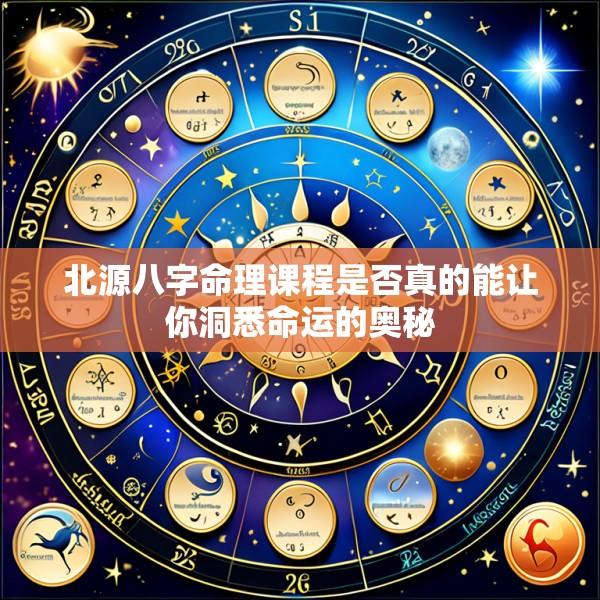 北源八字命理课程是否真的能让你洞悉命运的奥秘