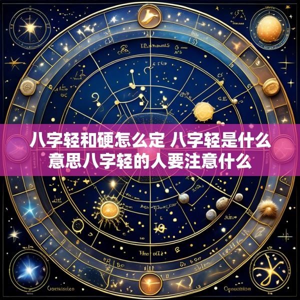 八字轻和硬怎么定 八字轻是什么意思八字轻的人要注意什么