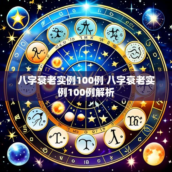 八字衰老实例100例 八字衰老实例100例解析