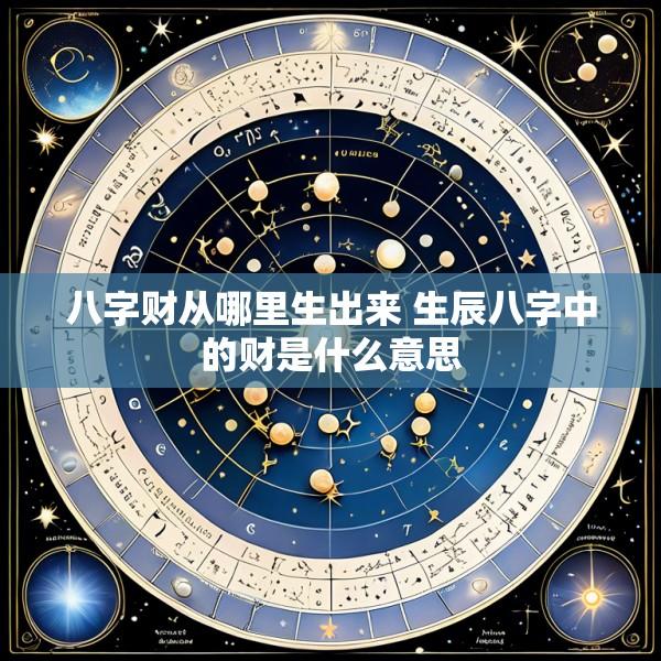 八字财从哪里生出来 生辰八字中的财是什么意思