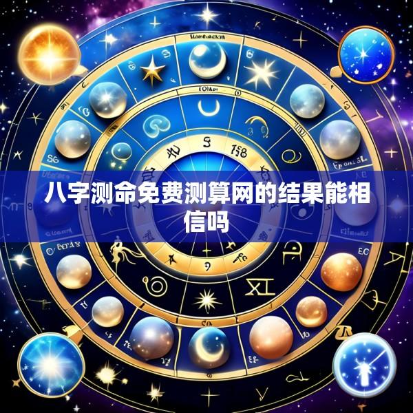 八字测命免费测算网的结果能相信吗