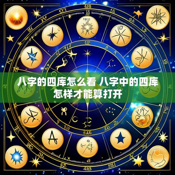 八字的四库怎么看 八字中的四库怎样才能算打开