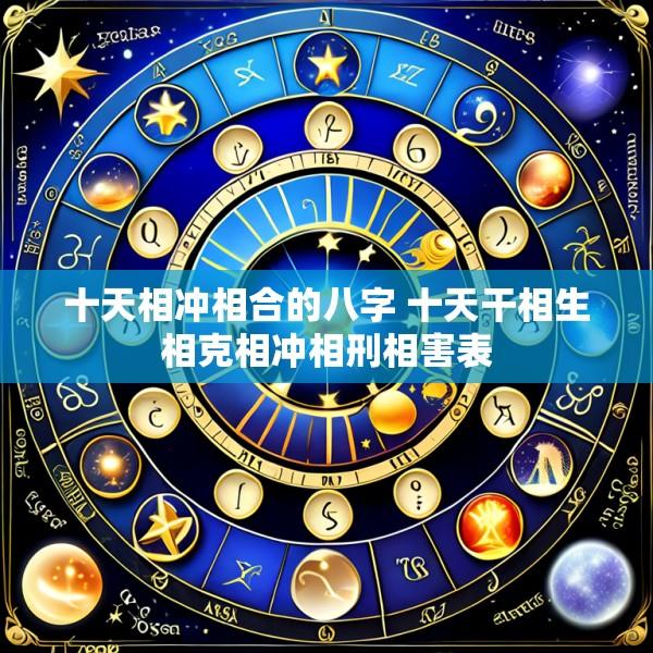 十天相冲相合的八字 十天干相生相克相冲相刑相害表