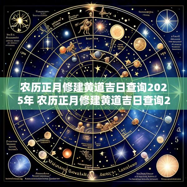 农历正月修建黄道吉日查询2025年 农历正月修建黄道吉日查询2025年搬家