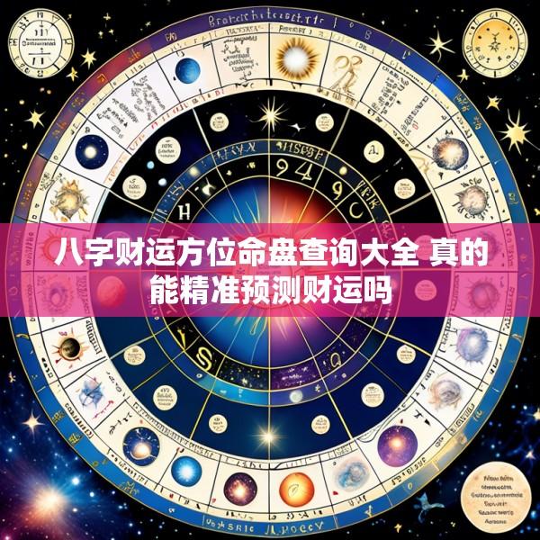 八字财运方位命盘查询大全 真的能精准预测财运吗