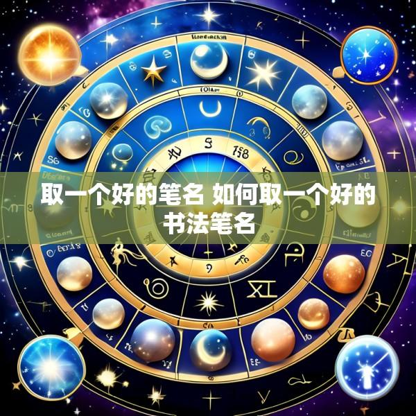 取一个好的笔名 如何取一个好的书法笔名