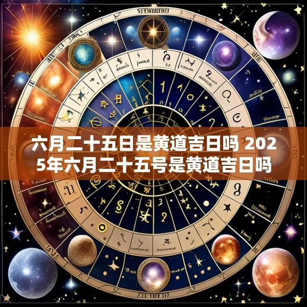 六月二十五日是黄道吉日吗 2025年六月二十五号是黄道吉日吗