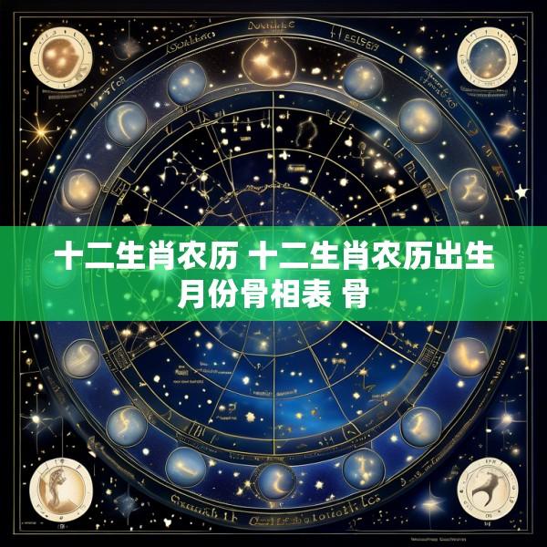 十二生肖农历 十二生肖农历出生月份骨相表 骨