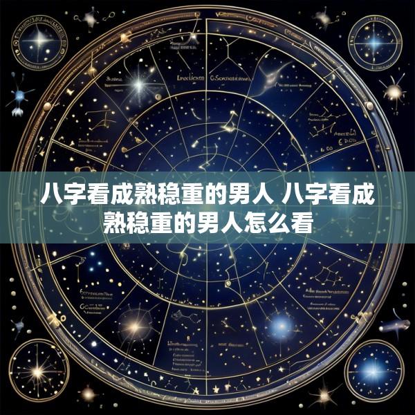 八字看成熟稳重的男人 八字看成熟稳重的男人怎么看