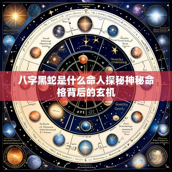 八字黑蛇是什么命人探秘神秘命格背后的玄机