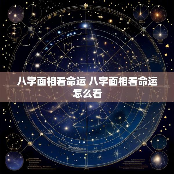 八字面相看命运 八字面相看命运怎么看