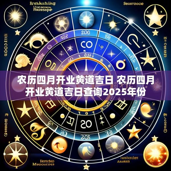 农历四月开业黄道吉日 农历四月开业黄道吉日查询2025年份