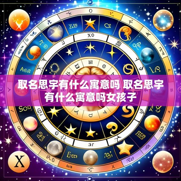 取名思宇有什么寓意吗 取名思宇有什么寓意吗女孩子