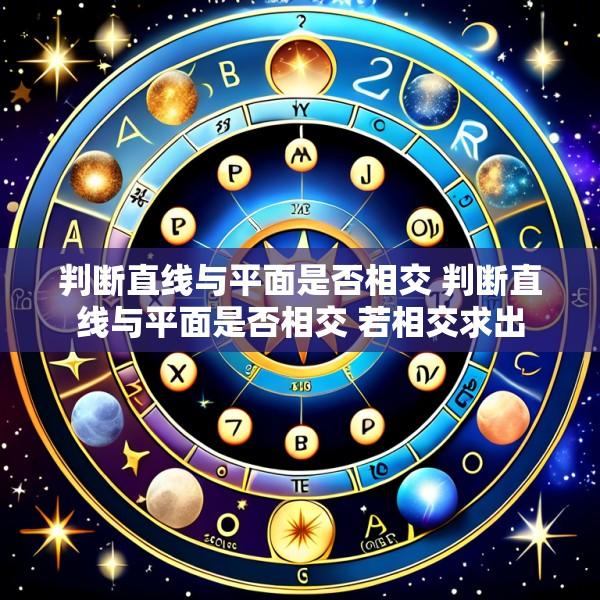 判断直线与平面是否相交 判断直线与平面是否相交 若相交求出