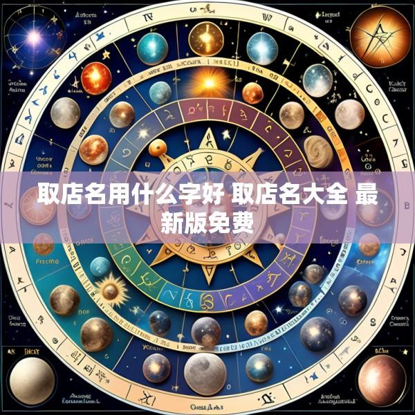 取店名用什么字好 取店名大全 最新版免费