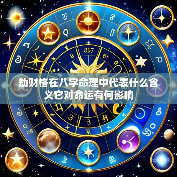 劫财格在八字命理中代表什么含义它对命运有何影响