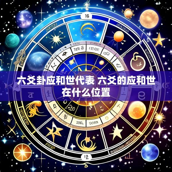 六爻卦应和世代表 六爻的应和世在什么位置
