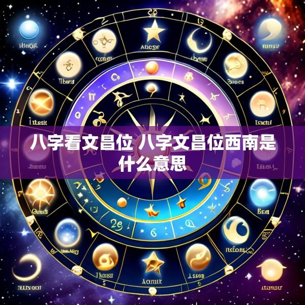 八字看文昌位 八字文昌位西南是什么意思