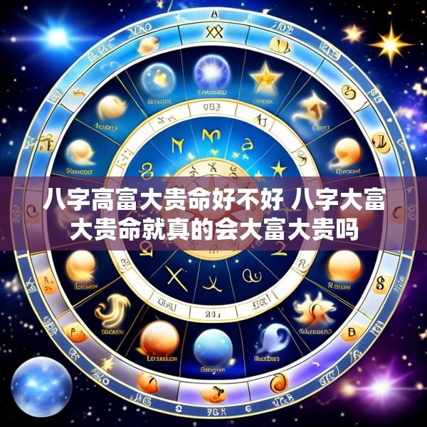 八字高富大贵命好不好 八字大富大贵命就真的会大富大贵吗