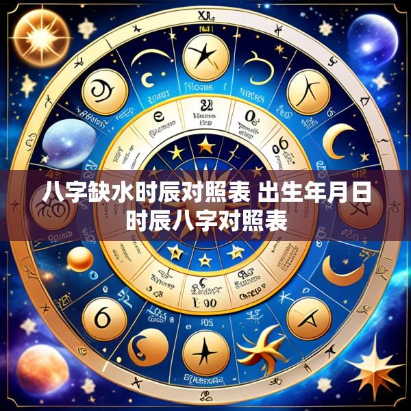 八字缺水时辰对照表 出生年月日时辰八字对照表