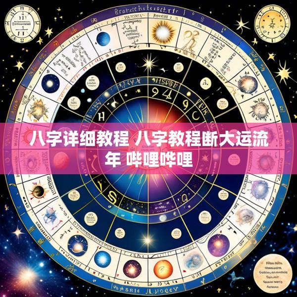 八字详细教程 八字教程断大运流年 哔哩哗哩