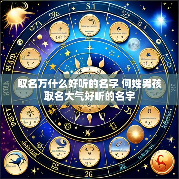 取名万什么好听的名字 何姓男孩取名大气好听的名字