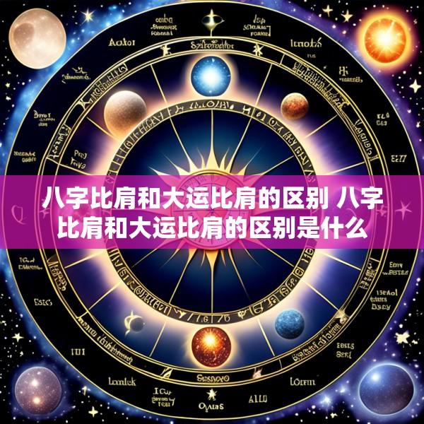 八字比肩和大运比肩的区别 八字比肩和大运比肩的区别是什么