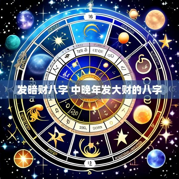 发暗财八字 中晚年发大财的八字