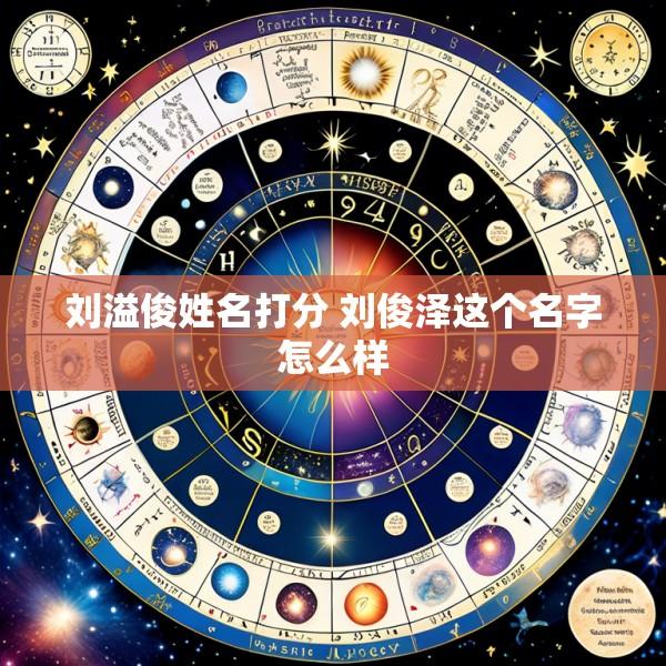 刘溢俊姓名打分 刘俊泽这个名字怎么样