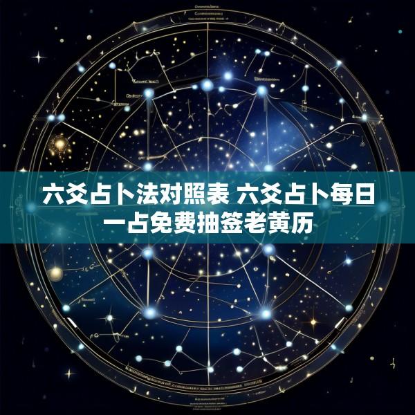 六爻占卜法对照表 六爻占卜每日一占免费抽签老黄历