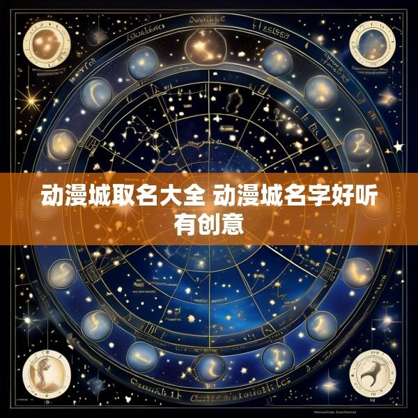 动漫城取名大全 动漫城名字好听有创意