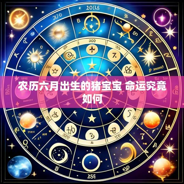 农历六月出生的猪宝宝 命运究竟如何