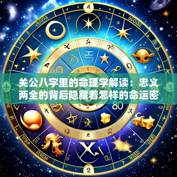 关公八字里的命理学解读：忠义两全的背后隐藏着怎样的命运密码